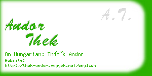 andor thek business card